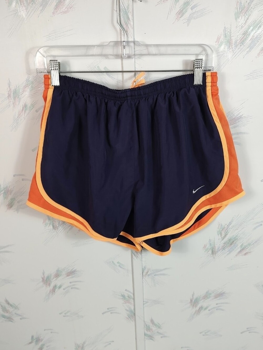 Nike Dri-Fit Running Tempo Shorts Large Darm Purple Orange